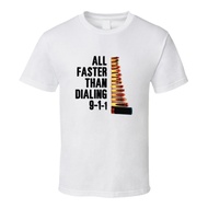 All Faster Than Dialing 911 Funny 2Nd Amendment Self Defense T Shirt