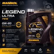 MANNOL LEGEND ULTRA 7918 0W20 Fully Synthetic Engine Oil 4L | Minyak Hitam | Minyak Enjin