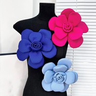 Lilyscent Women Handmade Corsage Camellia Flower Brooch Pin Exquisite Floral Corsage for Dress Bag D