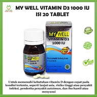 Vitamin D My Well Vitamin D3 1000iu - Meets The Needs Of Vitamin D Contains 20 Tablets