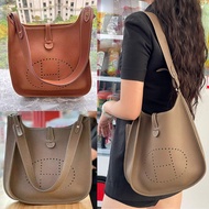 Suitable for Hermes Vegetable Basket picotin evelyne evelyne Lindi TC Genuine Leather Wide Shoulder 