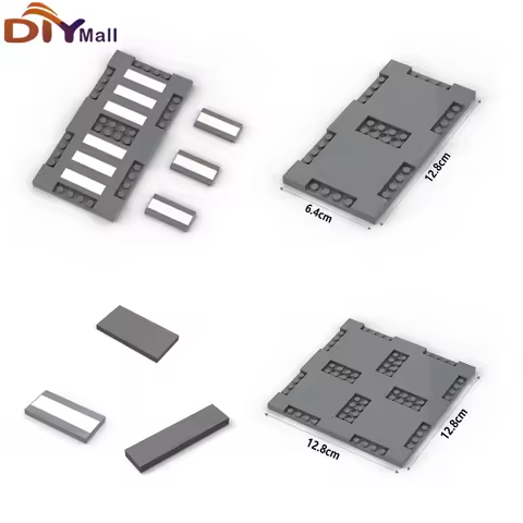 City Road Street Baseplate Building Board with Pedestrian Crossing Compatible with legoeds Puzzle To