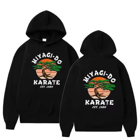 Classic Anime Hoodie Cobra Kai Miyagi Do Autumn and Winter Hoodie Men's Fashionable and Comfortable