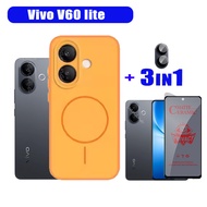 Vivo V60 Lite Shockproof Matte Phone Case 3in1 Vivo Y20 Y12S Y12A Y21 Y02S Y16 Y02T Y11 Y12 Y15 Y17 