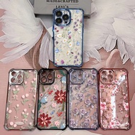 Case For Motorola MOTO Edge 50 60 FUSION 5G G60 G06 G24 Plating violet Flowers Shockproof Silicone S