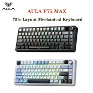 AULA F75 MAX Custom Gaming Keyboard 75% ANSI Layout TFT Display Knob 3-Mode Wireless Mechanical Keyb