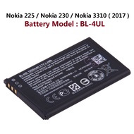 For Nokia 225 RM-1012 / Nokia 230 / Nokia 3310 ( 2017 ) Battery BL-4UL BL4UL Bateri @ 1200mAh