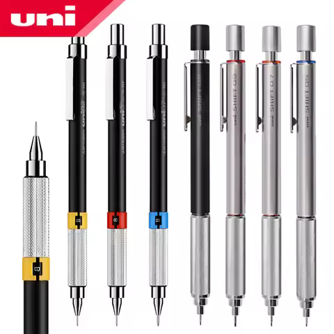 UNI Mechanical Pencils 0.3 / 0.5 / 0.7 / 0.9 Mm Student Activity Lead M5-1010 Metal Low Center of Gr
