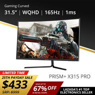 PRISM+ X315 PRO 31.5  165Hz 1ms Curved WQHD [2560 x 1440] Adaptive-Sync Gaming Monitor