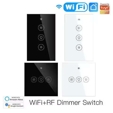 New WiFi RF Smart Light Dimmer Switch 2/3Way Smart Life/Tuya APP Control Works with Alexa Google Voi