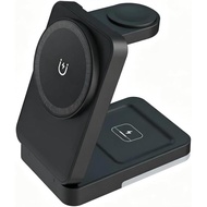 COD Available Foldable Magnetic Wireless Charger Stand 3 In 1 Fast Charging For IPhone 17 16 15 14 1
