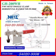 54020-300H GH-200WH NIETZ TOGGLE CLAMP HORIZONTAL HANDLE 540 20 300H