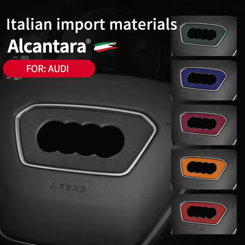 Car interior steering wheel center label sticker alcantara suede For For audi a3 A4 a5 s3 q2 a6 q7 q