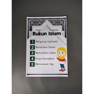 Islamic Poster of the Pillars of Islam, School Poster, Islamic Educational Media