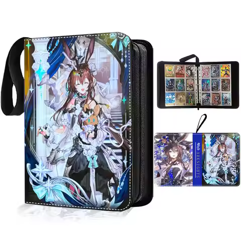 Arknights Card Book Leather Zipper Fluorescent Dream Peripheral Card Storage Book Streamer Painting 