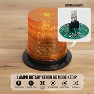 Rotary Xenon 6X Flashing Lights Decoration Motorcycle Car LED Strobe Flash Color Various Universal S