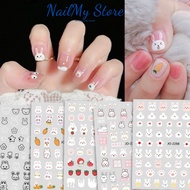 Nail stickers, rabbit nail stickers, cheap animal code 3D nail stickers