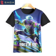 SAGA Free Fire Kids T-Shirt Cartoon Tv Animation 3D Game Free Fire 04Ff007 For Ages 1-12 Years - Ban