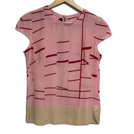 Akris Blouse Shirt silk pink beige Red Women Short sleeves Direct from Japan Secondhand