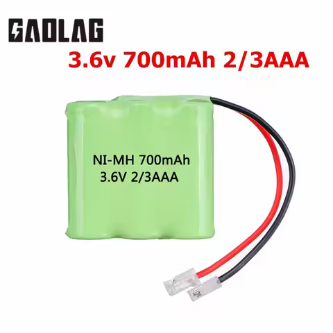 3.6V 700mAh 2/3AAA Rechargeable Ni-MH Battery Pack Group Universal Connectors 700mAh 3*2/3AAA Cells 