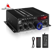 -380 USB SD BT.C FM AUX Audio Power 400W+400W 2.0 CH HiFi Stereo AMP Speaker Bluetooth 5.0 Amp Receiver EU Plug
