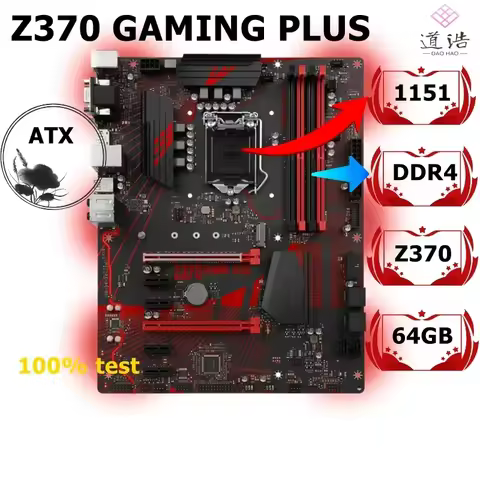 Used MSI Z370 GAMING PLUS Motherboard Z370 LGA1151 ATX DDR4 Max 64GB M.2 SATA III For Intel 8th 9th 