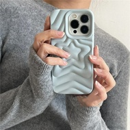 Korean Girl Pink Blue Stereo Star Suitable For iPhone 16 15 14 13 Pro Max i15 i16 16pro Phone Case
