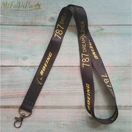 [PENGHANTARAN LAJU ] PREMIUM Boeing 787 Dreamliner Lanyard Airline Lanyard Tali Lanyard Quality Lany