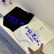 1PRADA123 New Style Pure Cotton Loose Short-Sleeved T-Shirt Letter Street Wear Men Women Printed Cas