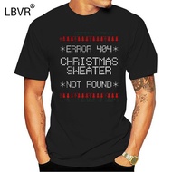 Cotton T Shirt Men Funny Fashion tshirt Error 404 Christmas Sweater Not Found Software Engineer Vers