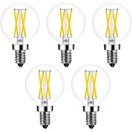 E12 Led Bulb Dimmable G16.5 Edison Globe Bulb,4W Natural White 4000K 40 Watt Equivalent 400lm,E12 Ca