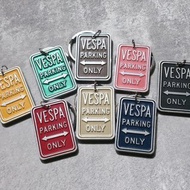 【情人節禮物】 VESPA 偉士牌專用停車牌 金屬鑰匙圈 / 純文字款