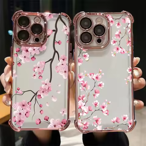 Pink Peach Blossom Shockproof Cover For Huawei Honor 400 Lite Pro X9D X9A X9B X8C X8B X8A X7D X7A X6