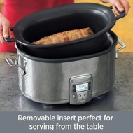 Must-Have Full Package Stainless Steel Electric Slow Stew Pot 7 Quarts, Aluminum Inserts, Programmab