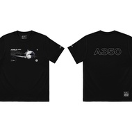 JSCT Airbus A350 Pure Cotton T-shirt Men Airplane Pattern Printing High Street Trendy Outdoor Short-