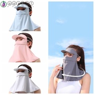 AARON1 Sunscreen Cooling Ice Silk Face Mask, Breathable Neck Sunscreen UV Protection Face Mask, Veil Hanging Ear Adjustable Ice Silk Ice Silk Veil Sunproof Mask Exercise
