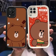 O-14 Brown Bears Casing for Samsung Galaxy A22 A12 5G Black and White