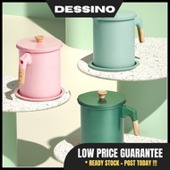 DESSINO Oil Cup Oil Filter Pot Oil Storage Stainless With Strainer Filter Steel Bekas Minyak Dengan 