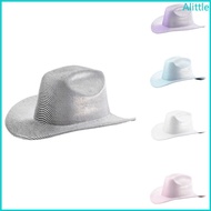 Alia Fluorescence Cowboy Hat for Adult Women Theme Party Cowgirl Hat Masquerades Party Costume Hat M
