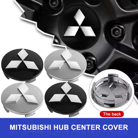 4Pcs 60mm Car Wheel Center Hub Caps Rim Hubcap Cover Badge For Mitsubishi ASX Lancer Pajero Outlande