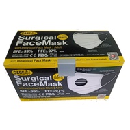 Care4u 4Ply (Individual Wrapped) Surgical Mask Adult (50pcs) KKM MDA + ISO Care International Certif