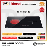Rinnai 76cm 2-Zone Combi Hob Induction + Ceramic Touch Control Tempered Glass RB-7152HEF-ZB