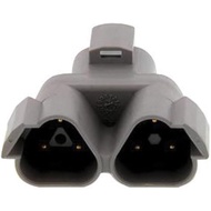 TE Connectivity DT04-3P-P007 Deutsch Automotive DT Series Triangular Receptacle, Inline Y-Splitter, 