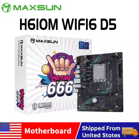 MAXSUN Motherboard H610M WIFI D5 support Intel 14/13/12th generation Core LGA 1700 CPU DDR5 M.2 PCIE