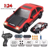 Mainan anak mobil rc mini drift 1:24 model Toyota ae86 kerenmobil remote control drift AE86