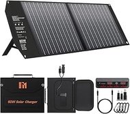 60 W Solar Panel Foldable with 5 Ports, 18 V MC4 Higher Power / 12 V DC/QC 3.0 USB-A and USB-C (PD 4