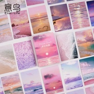 30pcs/pack，Dream Beach-boxed Stickers，INS Style Beautiful Scenery Handbook Decorative MaDIY Stationery Decoration Stickers Suitable  for Photo Albums Diaries Cups Laptops Mobile Phones Scrapbooks
