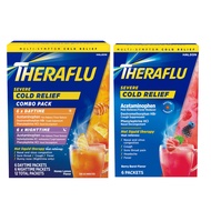 Theraflu Combo Daytime & Nighttime Severe Cold Relief Honey Lemon Flavor Powder & Daytime Severe Col