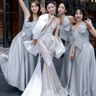 赁缎面伴娘服晚礼服高级感姐妹团礼服学生合唱团Rent satin bridesmaid dress evening dress, high-class sisters group  tianjun99