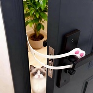 [lzdjlmy2ua] Pet Door Holder No Drilling Cat Puppy Security Door Stopper Adjustable Mesh Gate for Ai